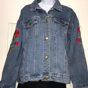 Forever 21 Women’s Embellished Denim Jacket M